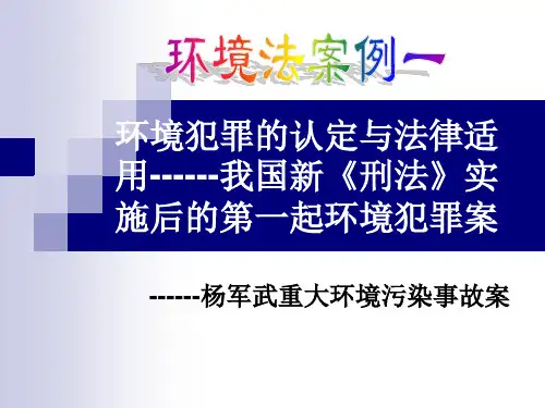 环境法案例分析