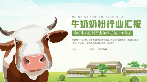 大气牛奶奶粉行业年终总结PPT