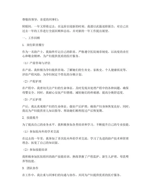 助产士年终个人述职