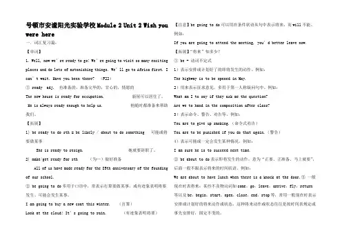 高中英语 模块2第2单元 Wish you w