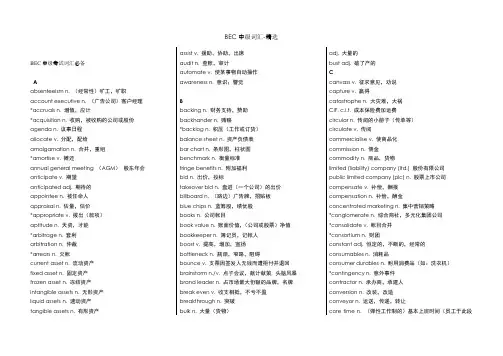 【VIP专享】新编剑桥商务英语中级词汇-精选