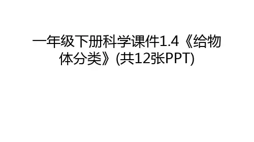 一年级下册科学课件1.4《给物体分类》(共12张PPT)教学文稿
