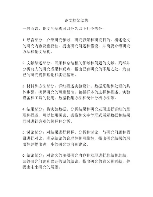 论文框架结构