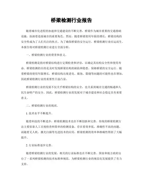 桥梁检测行业报告