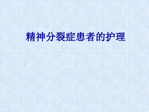 精神分裂症护理