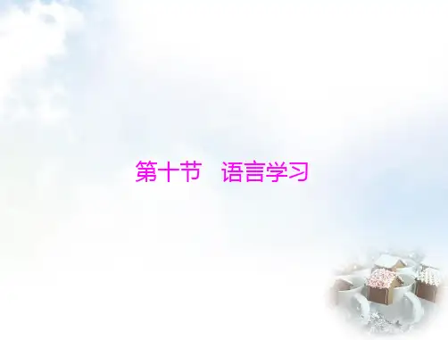 初中英语学业考试复习第十节语言学习课件