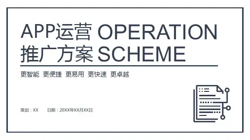 APP运营方案PPT模板