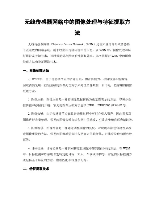 无线传感器网络中的图像处理与特征提取方法