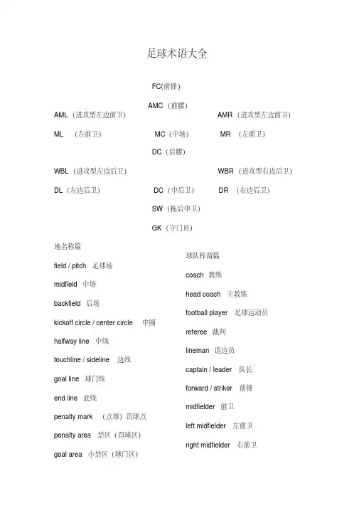 最新足球术语大全.pdf