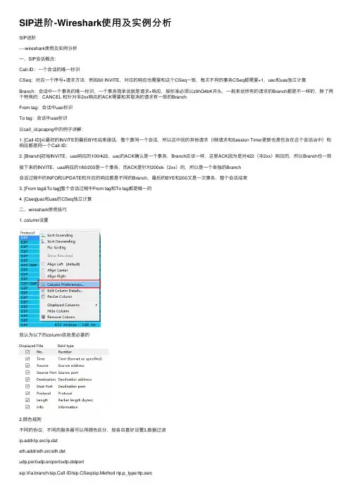 SIP进阶-Wireshark使用及实例分析