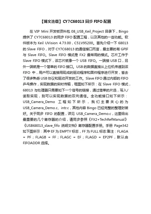 【博文连载】CY7C68013同步FIFO配置
