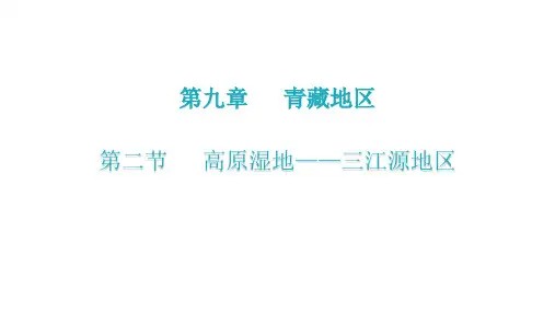 第九章  第二节  高原湿地——三江源地区(八年级地理下册课件)