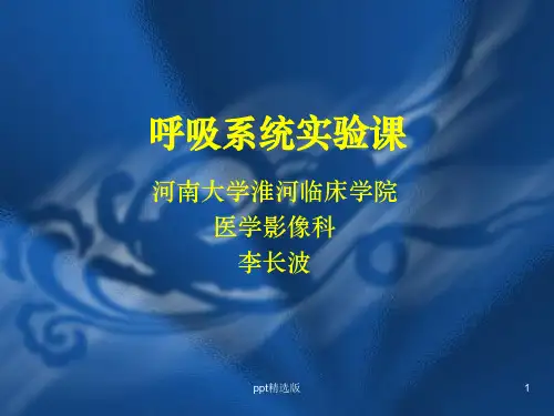 医学影像诊断学-呼吸系统1ppt课件