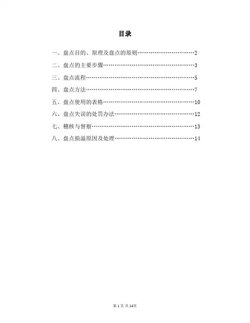 大型超市盘点手册【范本模板】