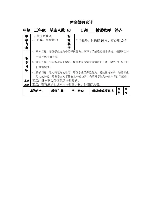 田径弯道跑技术