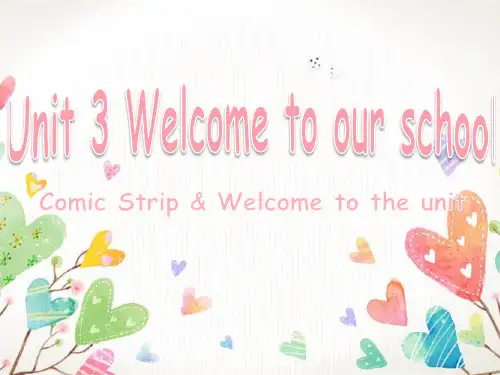 牛津译林版七年级上册英语Unit 3 Welcome to the unit课件