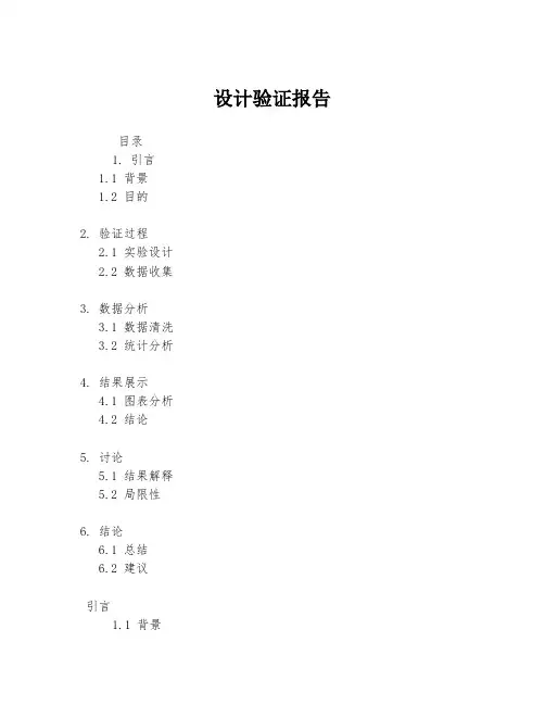 设计验证报告