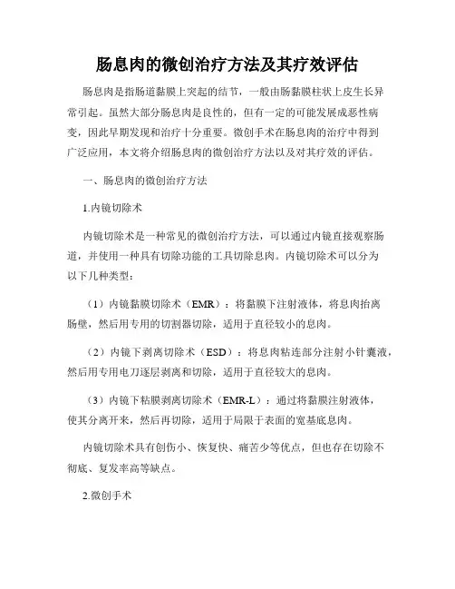 肠息肉的微创治疗方法及其疗效评估