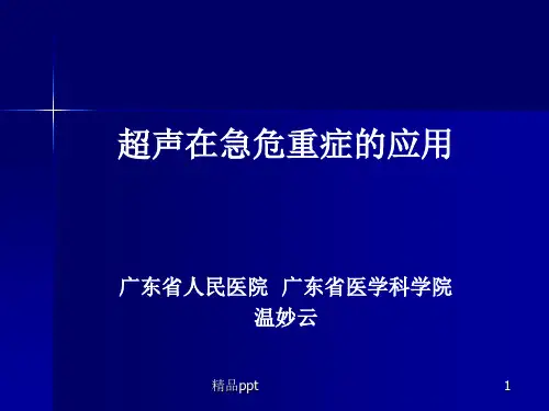 超声在急危重症的应用ppt课件