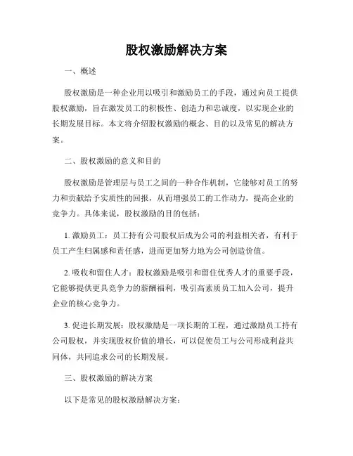股权激励解决方案