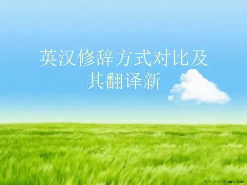 英汉修辞方式对比及其翻译新