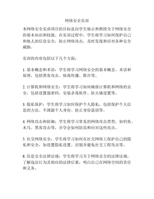网络安全实训