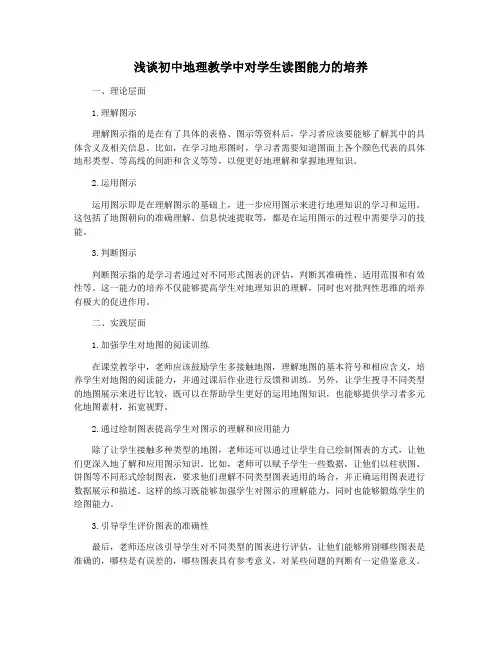 浅谈初中地理教学中对学生读图能力的培养