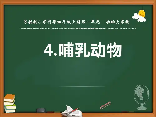 苏教版小学科学四年级上册  第一单元4.哺乳动物课件ppt