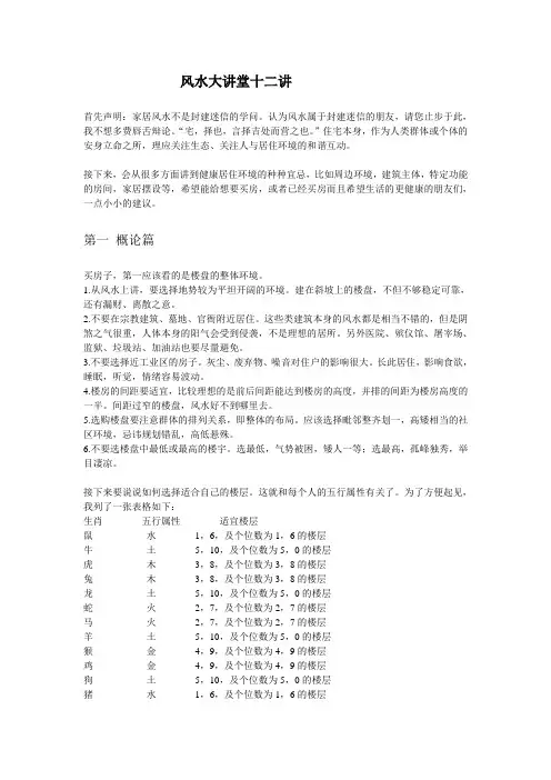 家居风水12讲