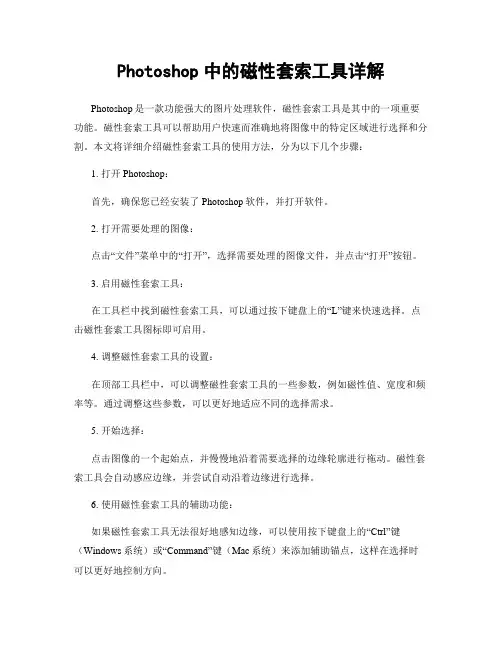 Photoshop中的磁性套索工具详解