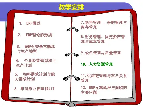 erp课件第10章人力资源管理