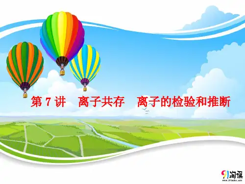 课件3：离子共存   离子的检验和推断