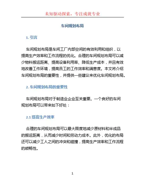 车间规划布局