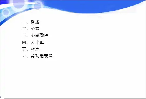 内科常见危重症护理要点修改版