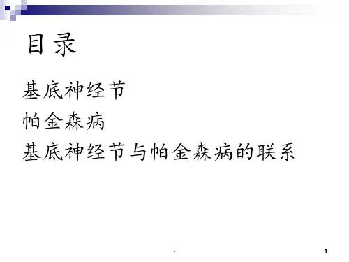 基底神经节-与帕金森病PPT课件