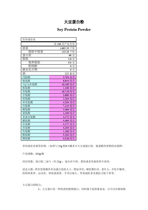 大豆蛋白粉