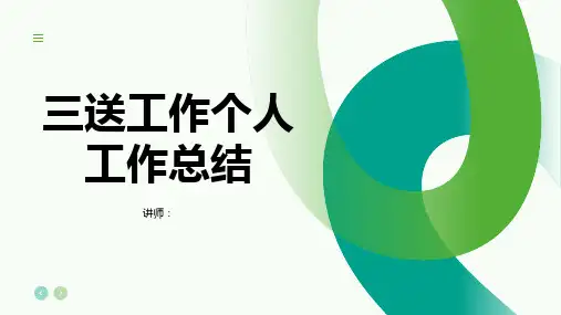 三送工作个人工作总结