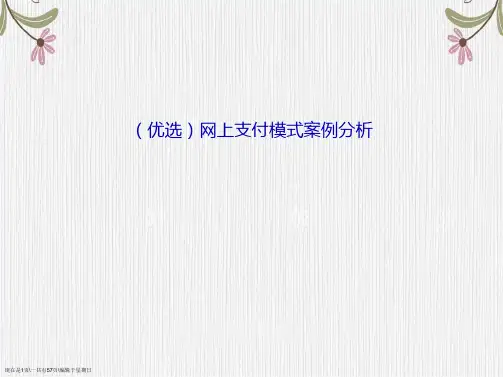 网上支付模式案例分析演示