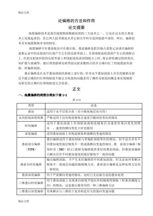 (整理)论偏移的方法和作用