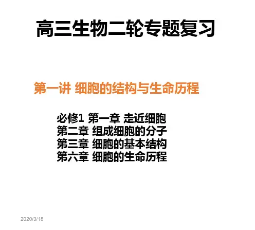 高三生物二轮专题复习