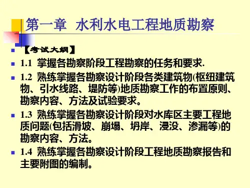 工程地质勘察-注册土木工程师(水利水电)专业复习课件地质
