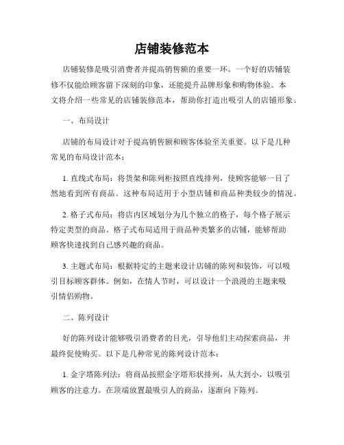 店铺装修范本