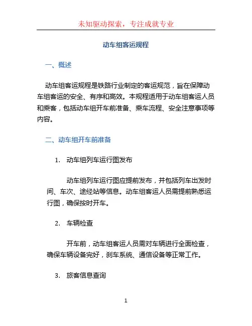 动车组客运规程 (2)