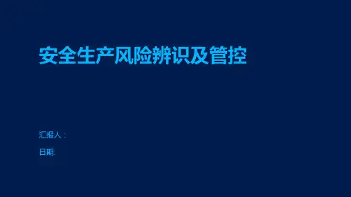 安全生产风险辨识及管控