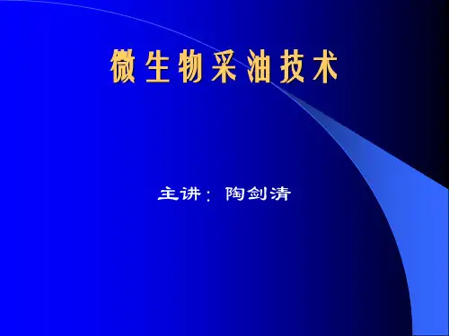 微生物采油技术培训教程