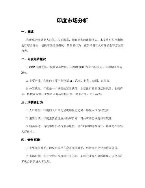 印度市场分析