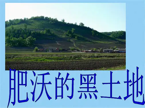 肥沃的黑土地(共8张PPT)