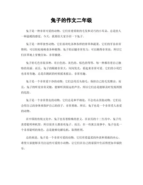 兔子的作文二年级