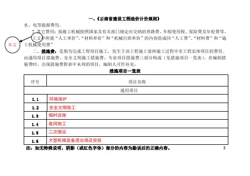 定额勘误表