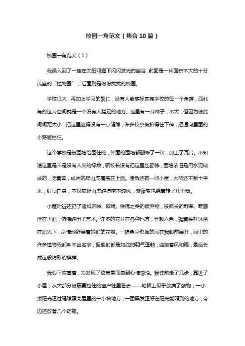 校园一角范文(集合10篇)